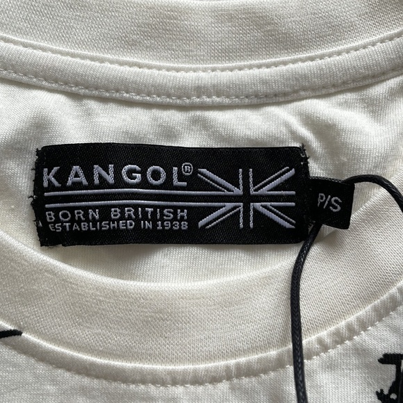 KANGOL All Over Print Off White Combo T-Shirt Size Small - Picture 3 of 7